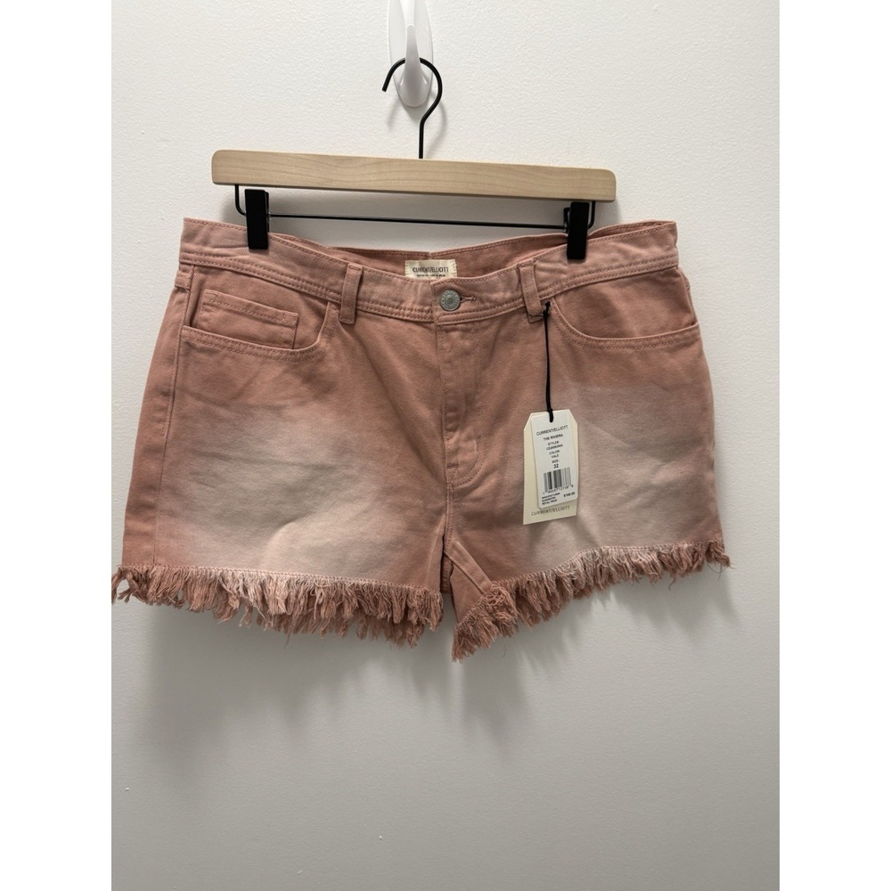 Current Elliott The Riviera Shorts Womens Size 32 Pink Vale Frayed Raw Hem NWT